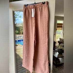 New with tags wide leg linen pants